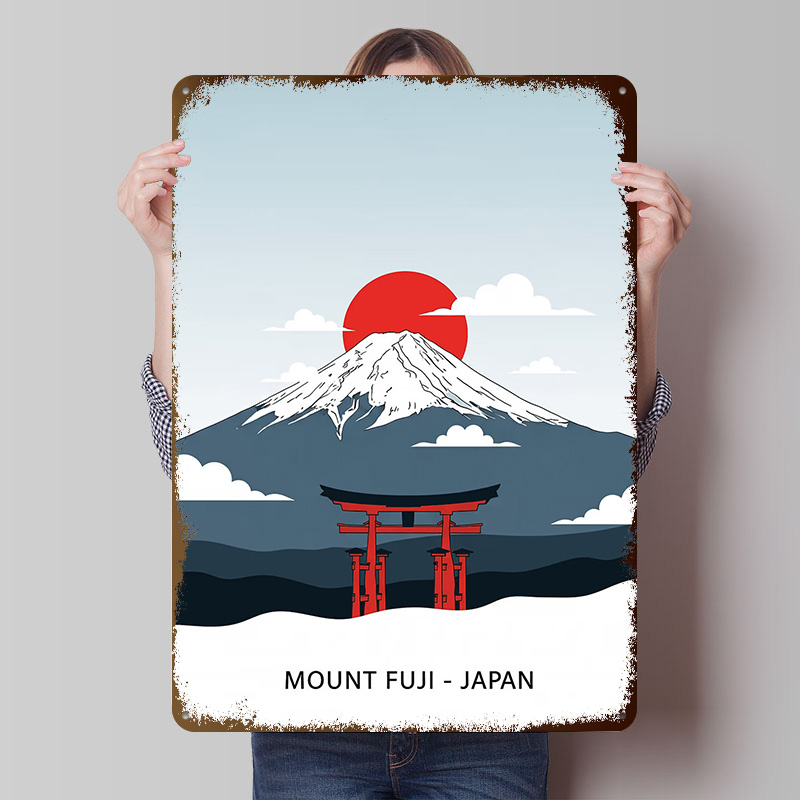 Retro Gaming Japan - Poster Stampato del Monte Fuji Giappone,