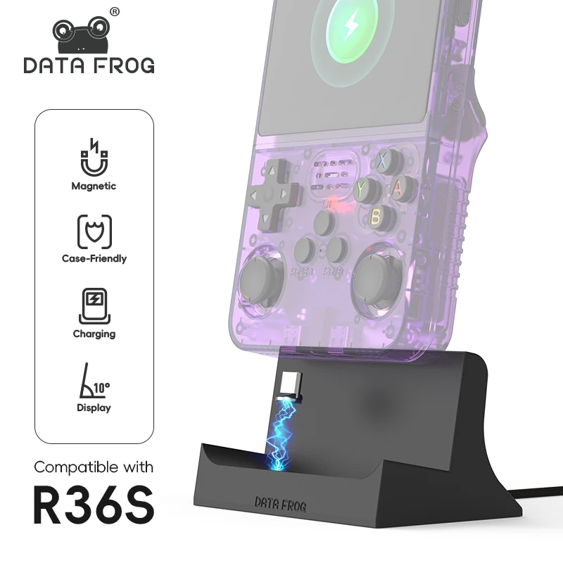 Retro Gaming R36S - Data Frog R36S Base di Ricarica