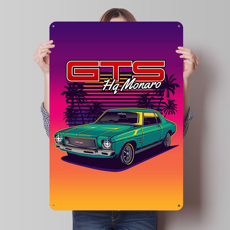 Retro Gaming At Home - Poster in Metallo HQ Monaro GTS,