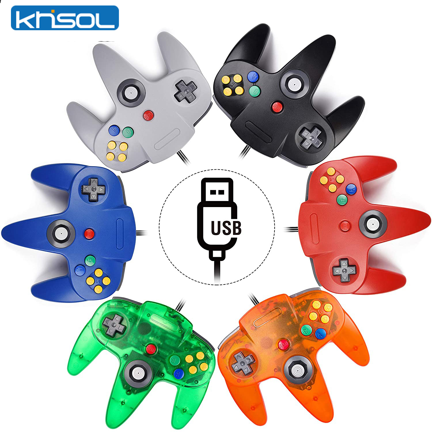 Retro Gaming Mac - Controller N64 Classico USB cablato remoto