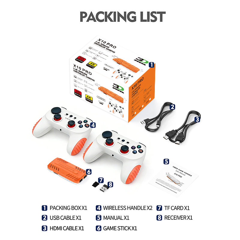 Retro Gaming Hdmi Stick - Console di Gioco Retro Wireless X10