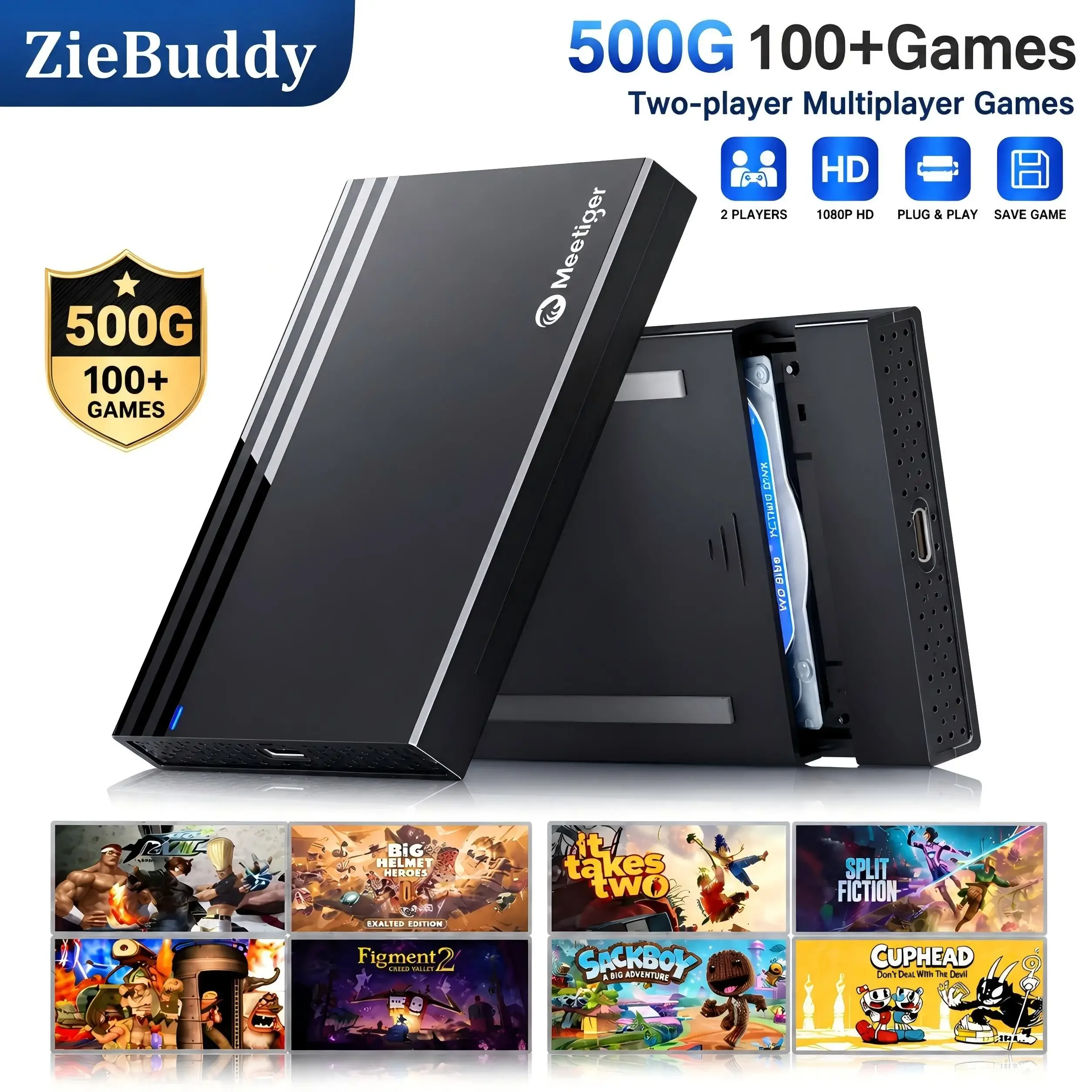 Console da gioco ZieBuddy 500G - Retro Gaming Hdd recensione e prezzo