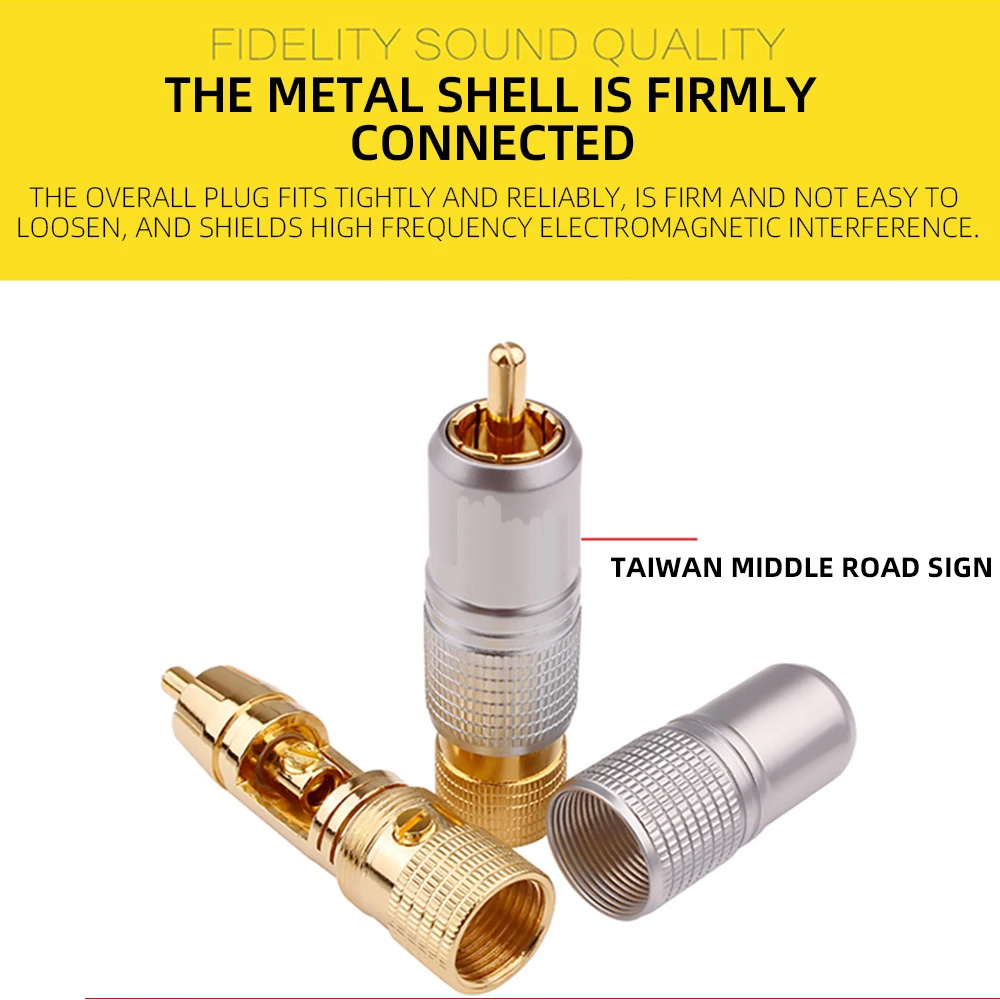 4 pz Hifi 24K Placcato Oro RCA - Composite Rca Cable recensione e prezzo